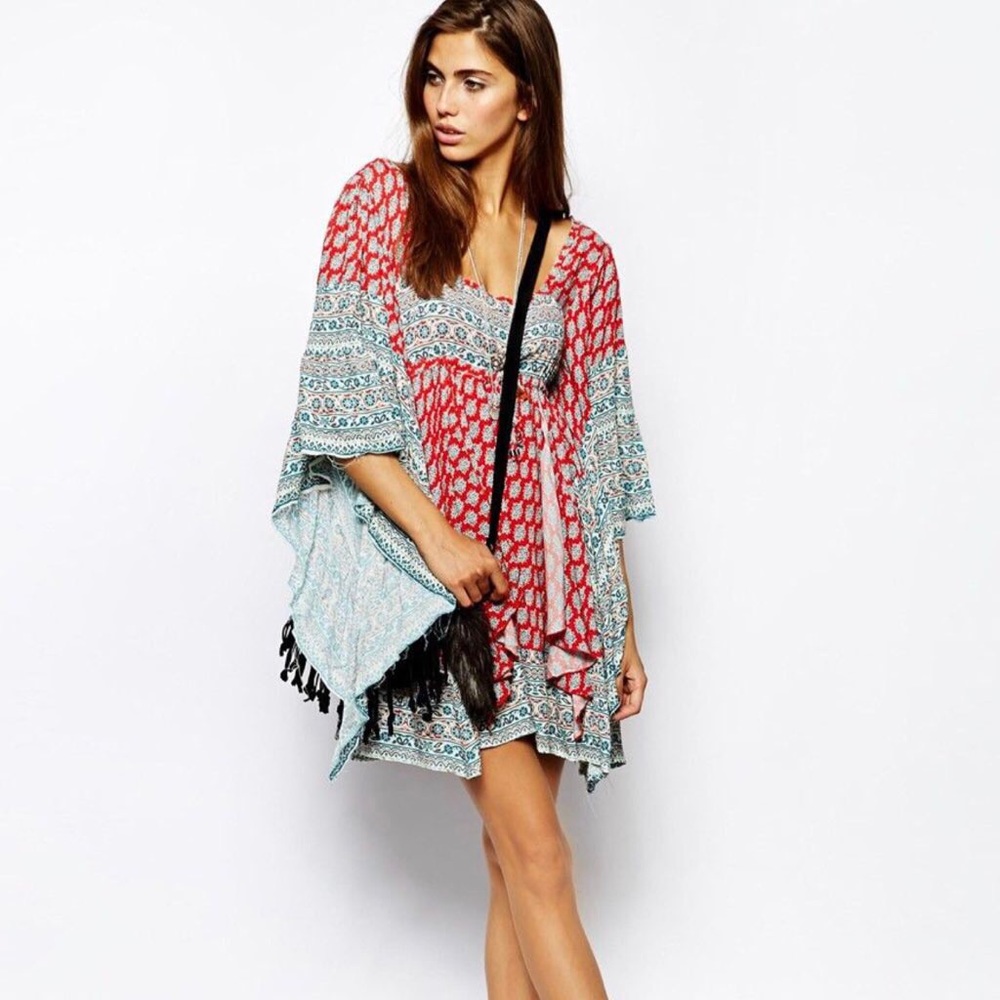 Free People Red Paisley Dress